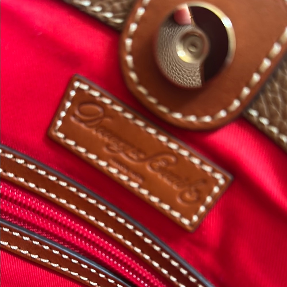 Dooney & Bourke Brown Leather Tote Bag pebble Grain Hanna new no tags;never used - Picture 9 of 13